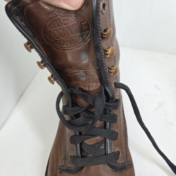 Wolverine 1000 Mile Cap Toe Original Boots Mens Sz 9D Brown Shoes Gorpcore Hiker main image 14
